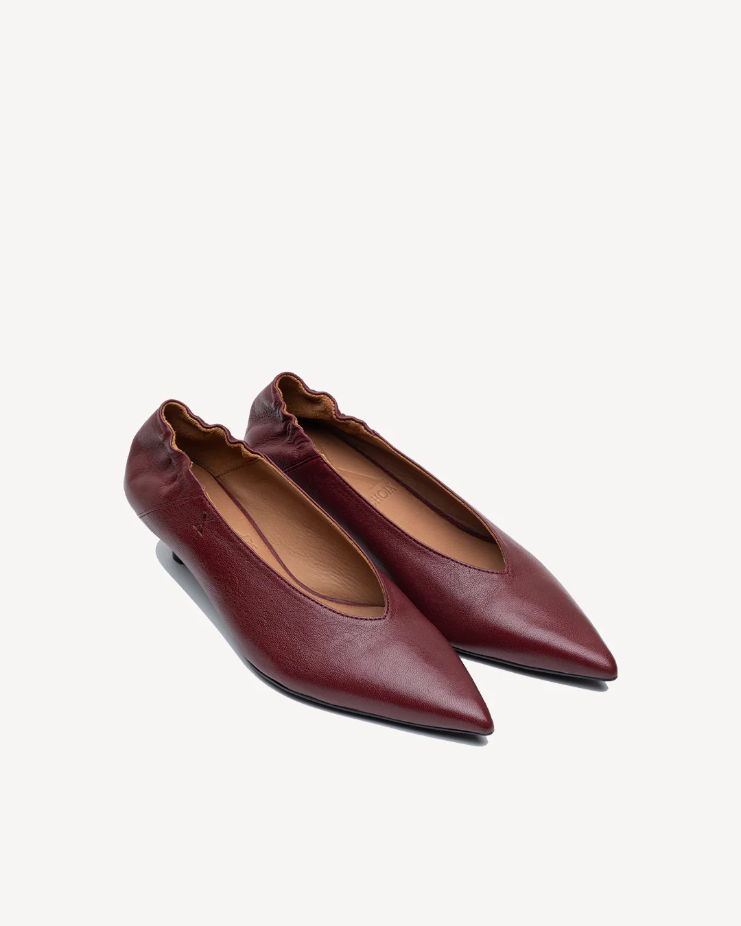 Audrey Kitten Heel Burgundy - Image 4