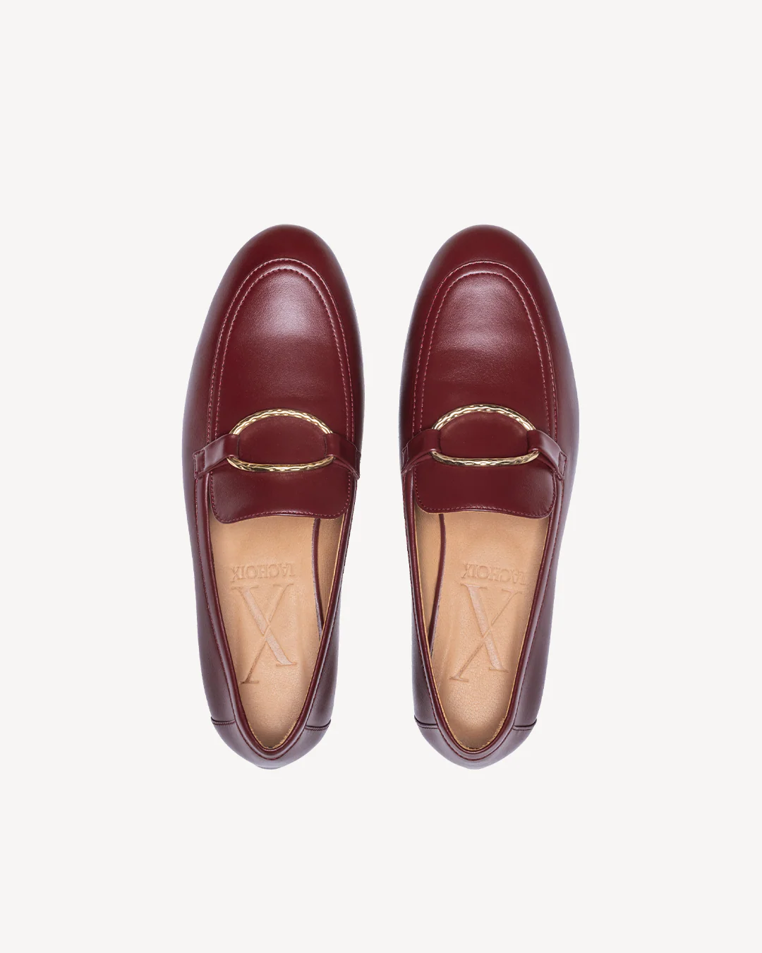 Burgundy Tomboy Chic Loafers - Image 4