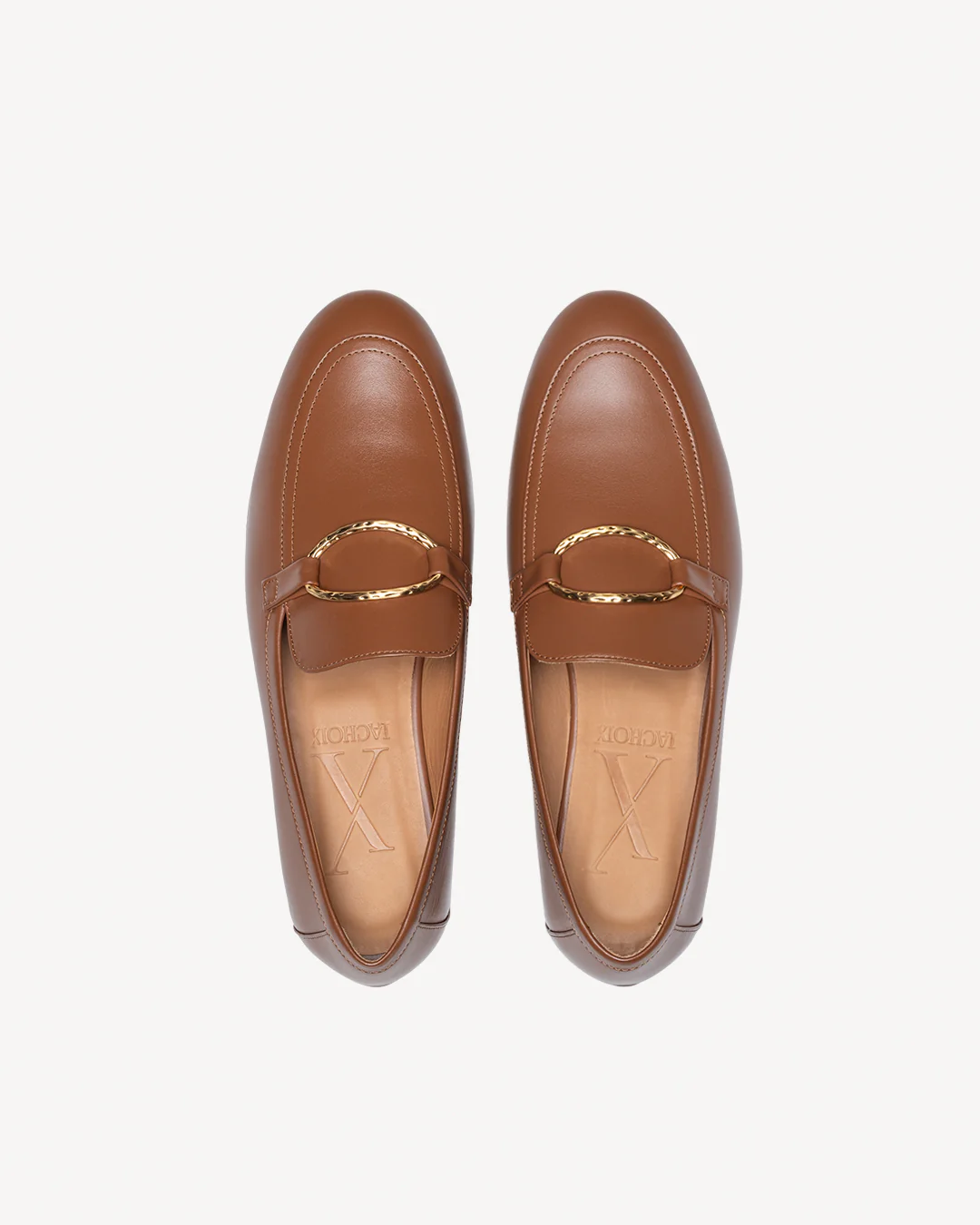 Cognac Tomboy Chic Loafers - Image 7