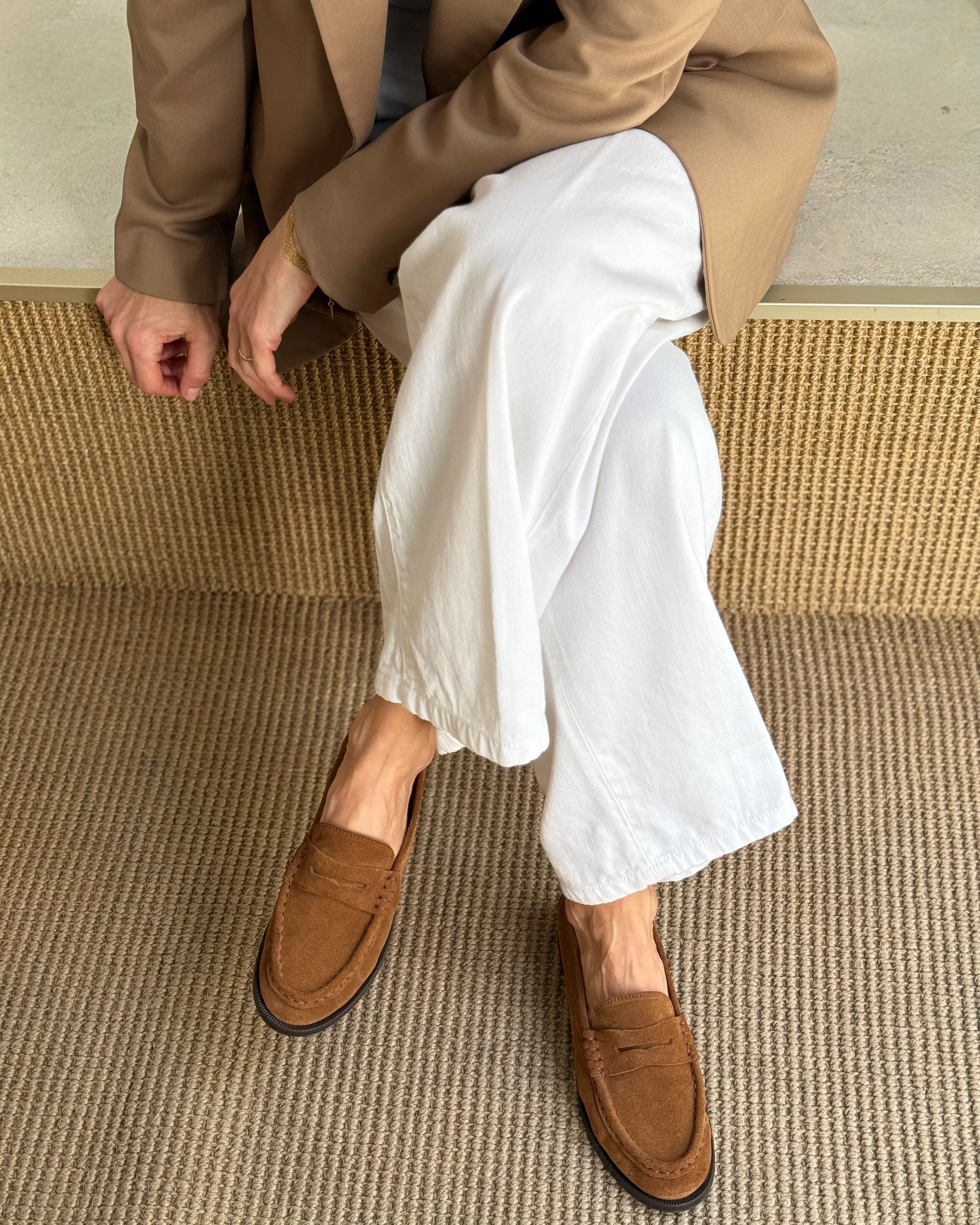 Freddie Mocha Suede Penny Loafer - Image 5