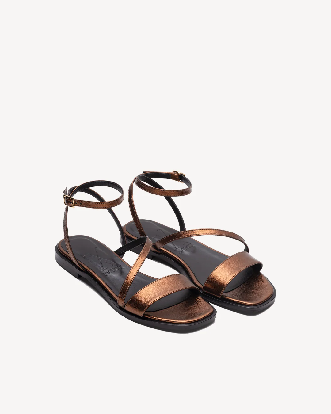 Grace Bronze Flat Sandals - Image 3