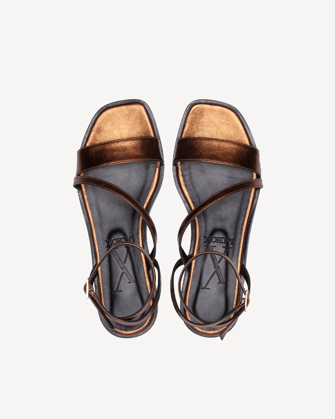 Grace Bronze Flat Sandals - Image 5
