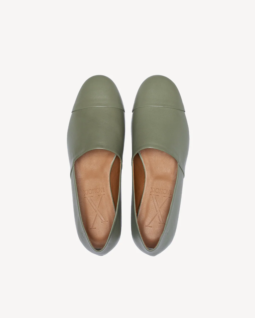 Leather Slip-On Khaki - Image 3