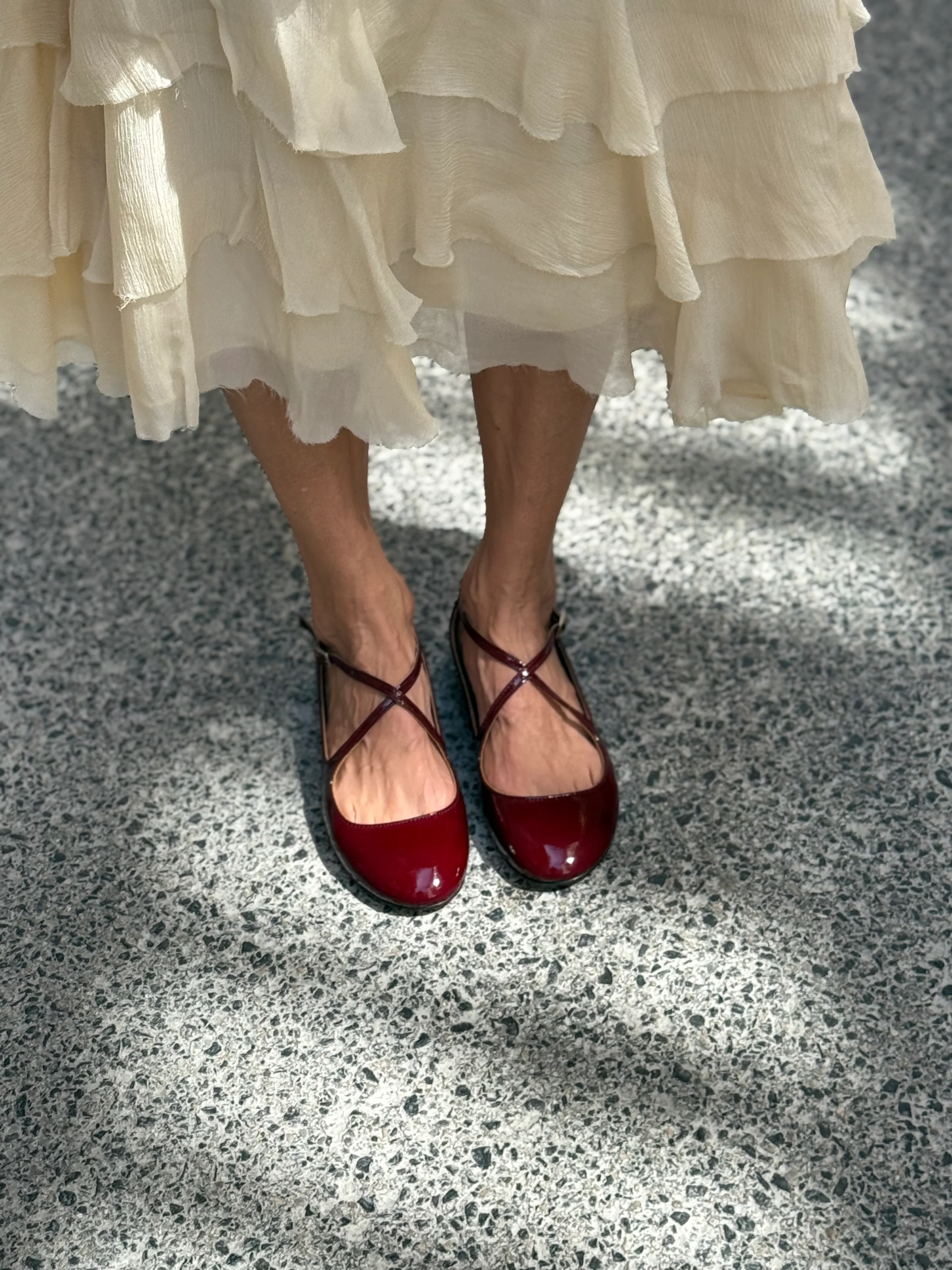 Lottie Crossed Ballerina Burgundy - Image 4
