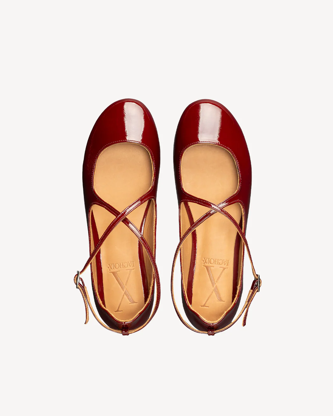 Lottie Crossed Ballerina Burgundy - Image 6