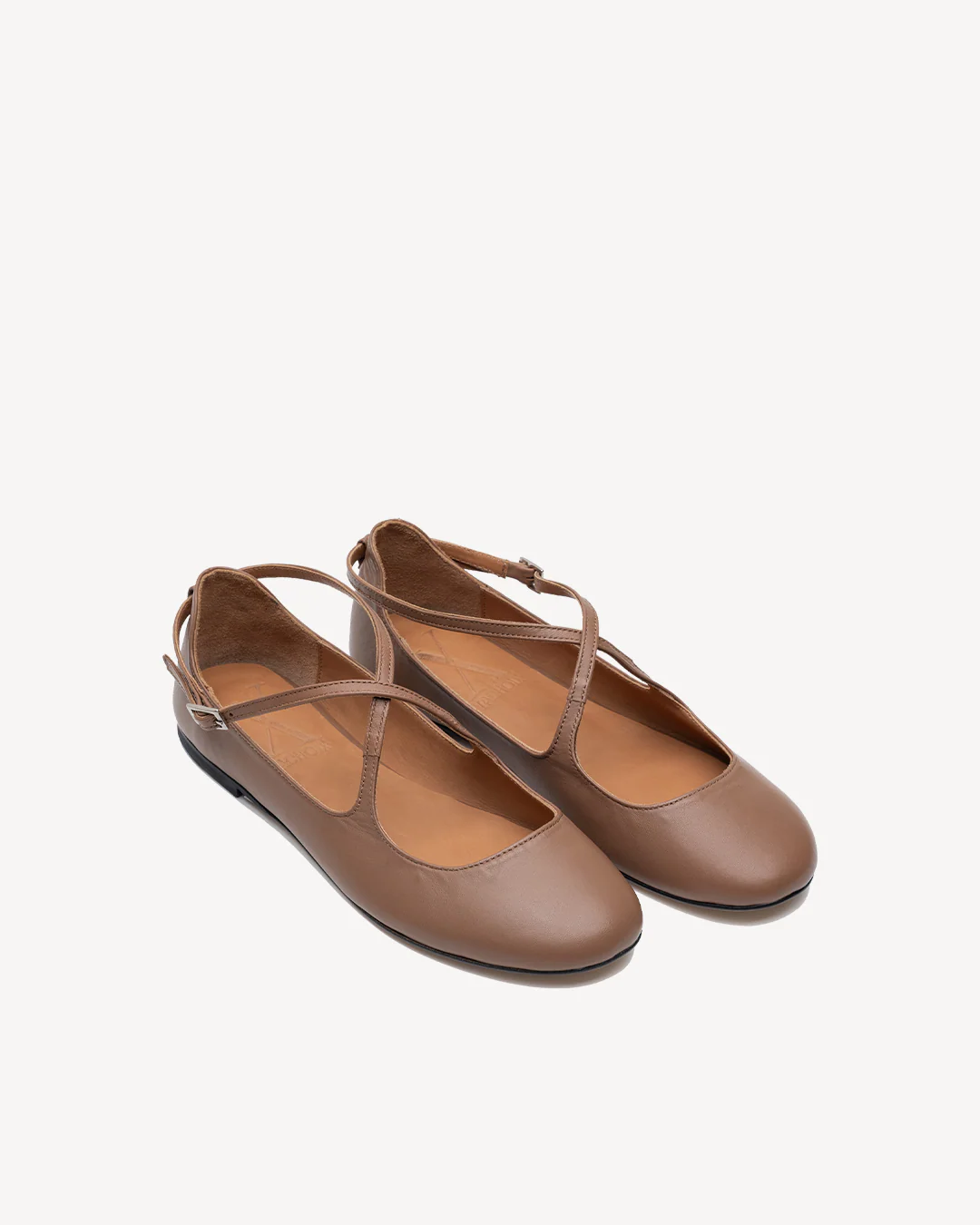 Lottie Crossed Ballerina Camel Brown - Image 4