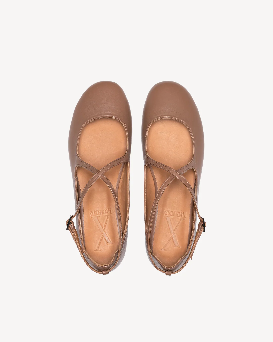 Lottie Crossed Ballerina Camel Brown - Image 7