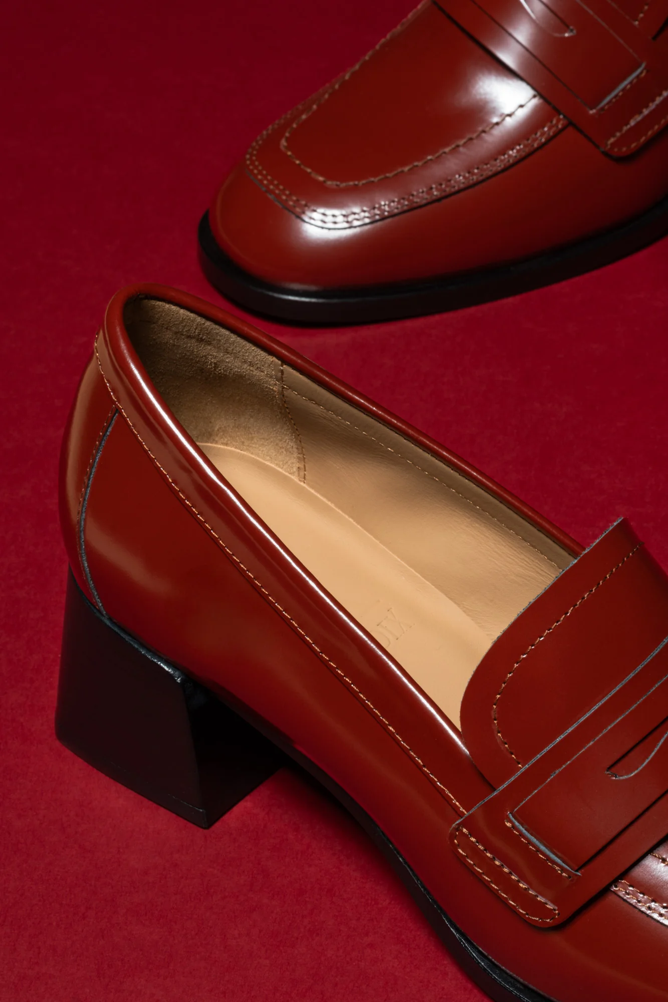 Maroon Mid-Heel Loafer - Image 5