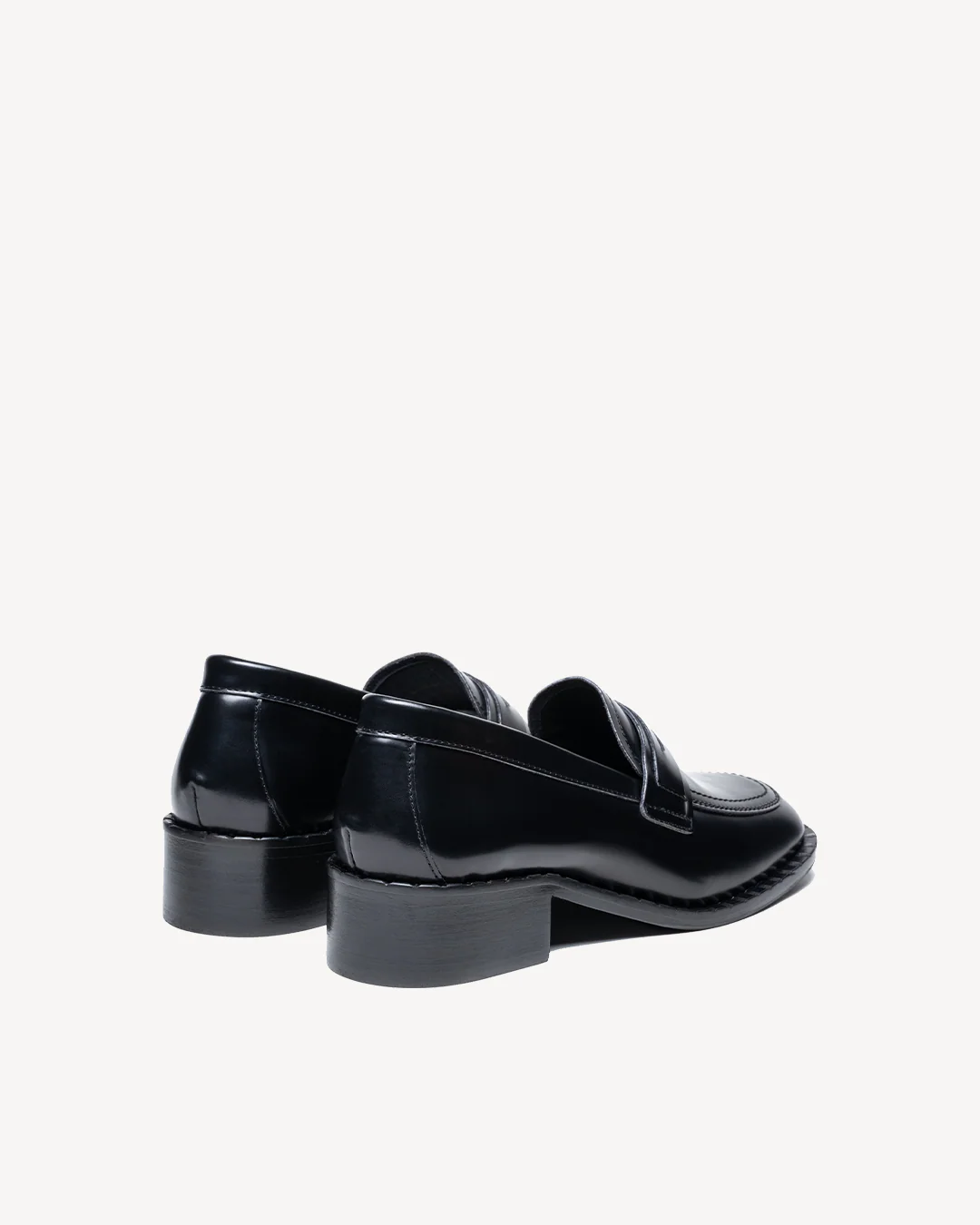 Black Mid-Heel Loafer - Image 6