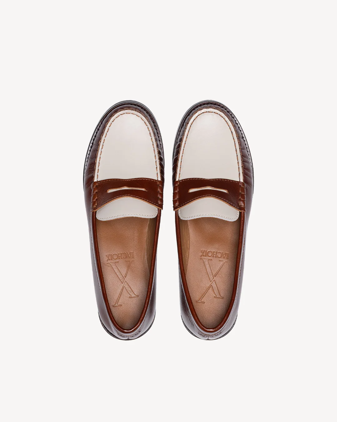 Penny Loafer Brown & Off-White - Image 6