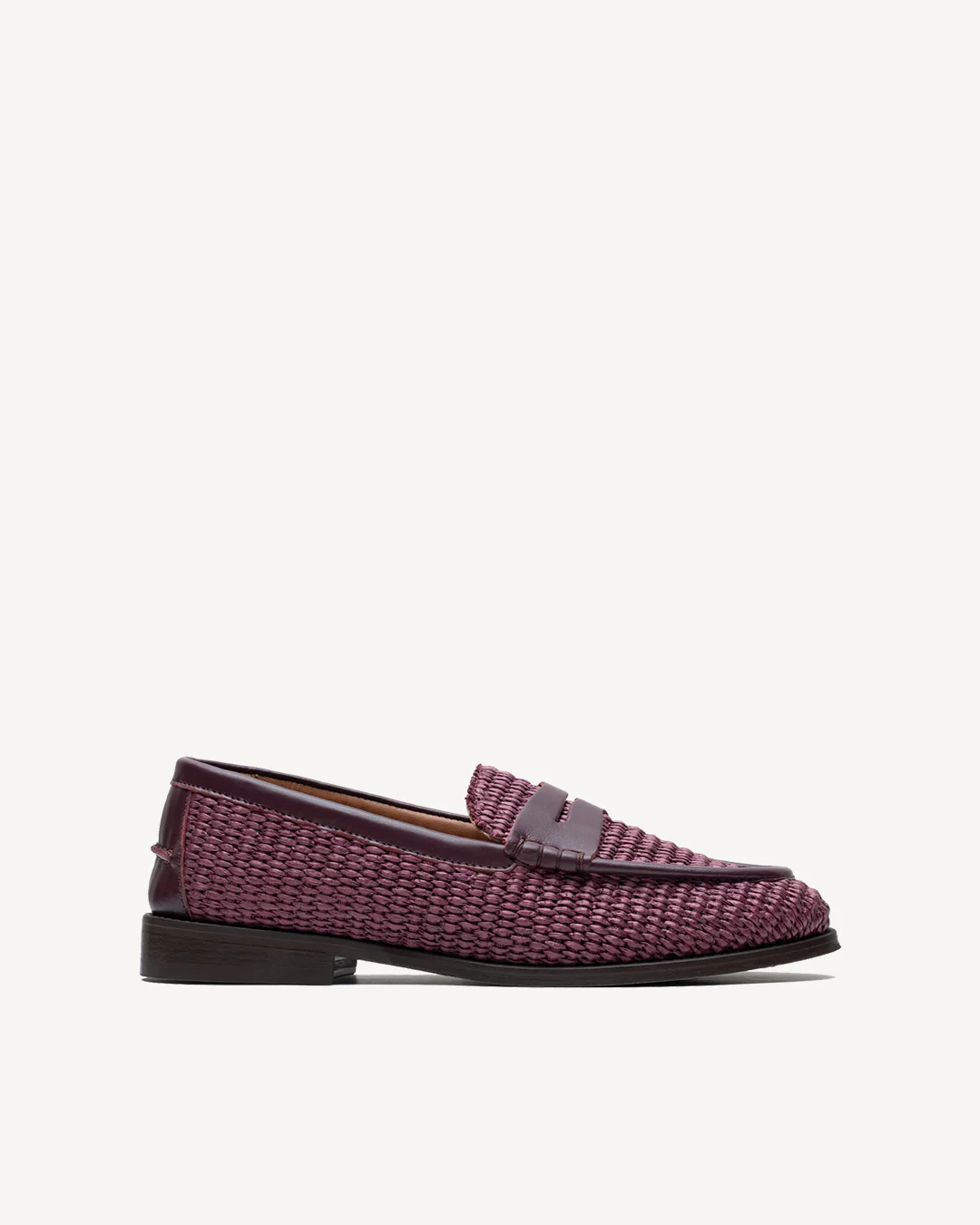 Raffia Penny Loafer Grape