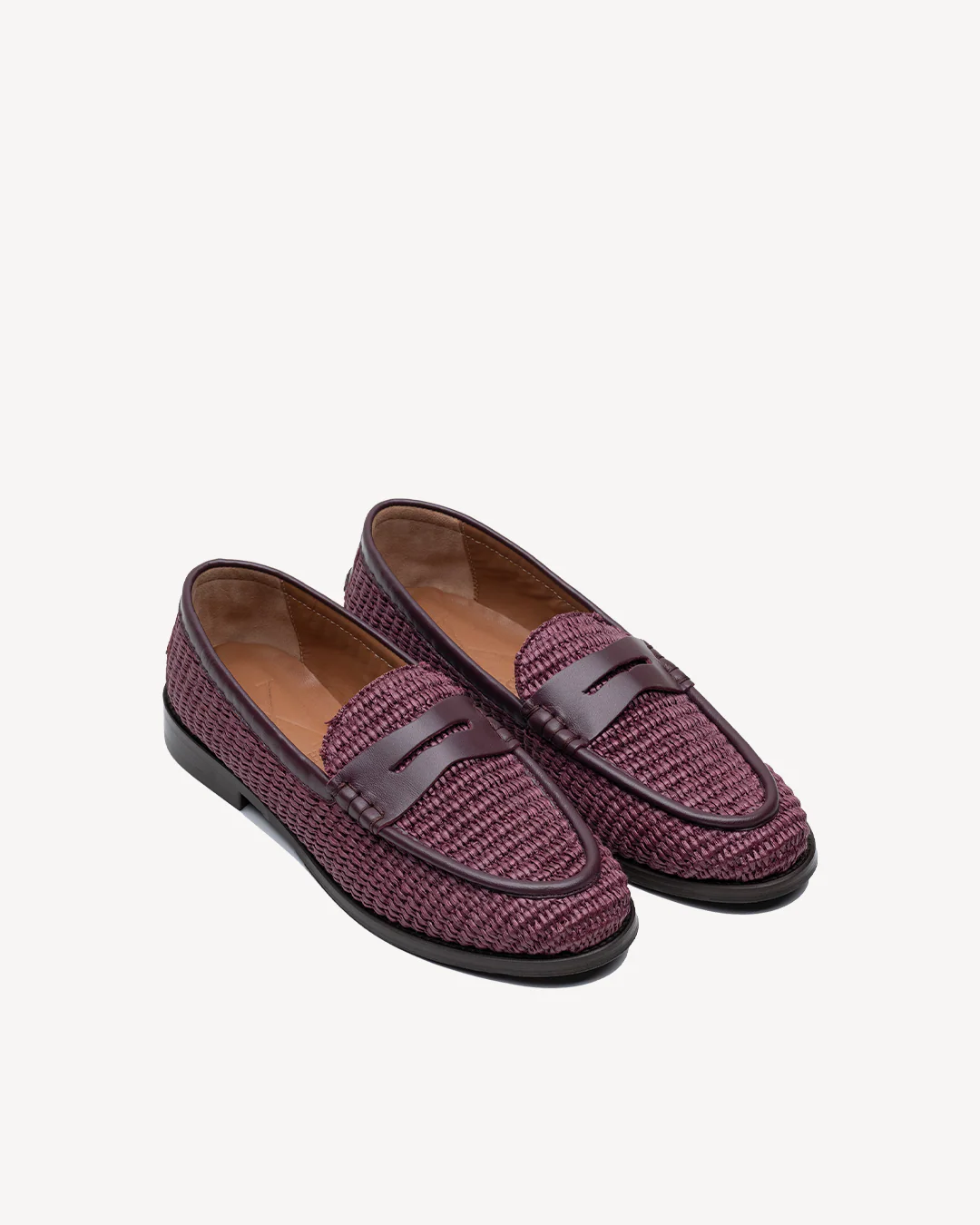 Raffia Penny Loafer Grape - Image 3