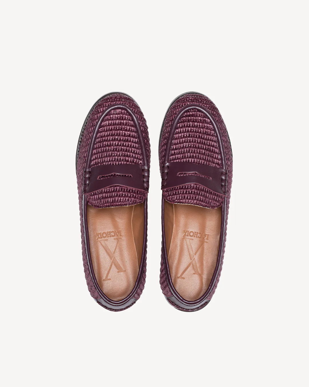 Raffia Penny Loafer Grape - Image 5
