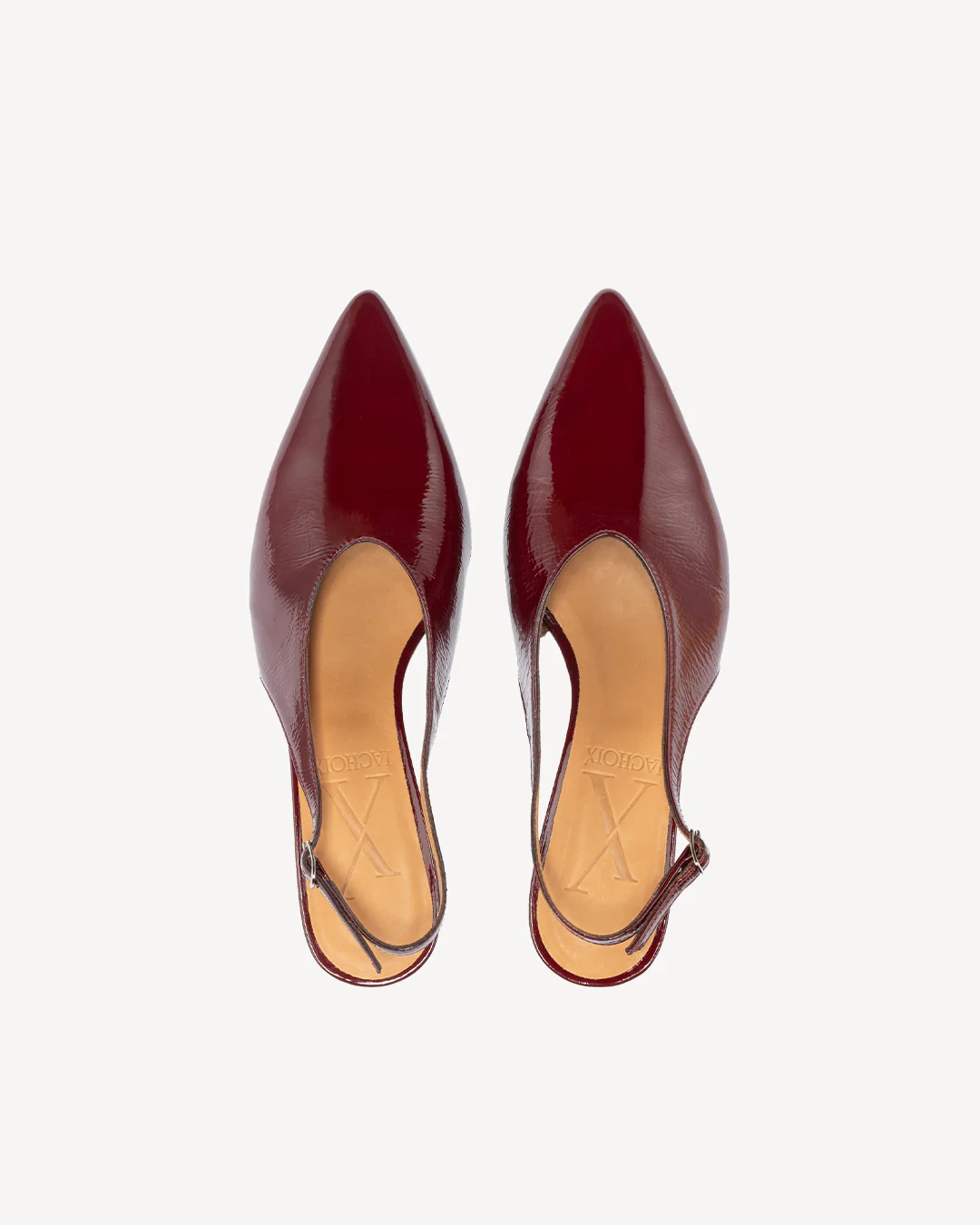 Slingback Kitten Heel Burgundy - Image 8
