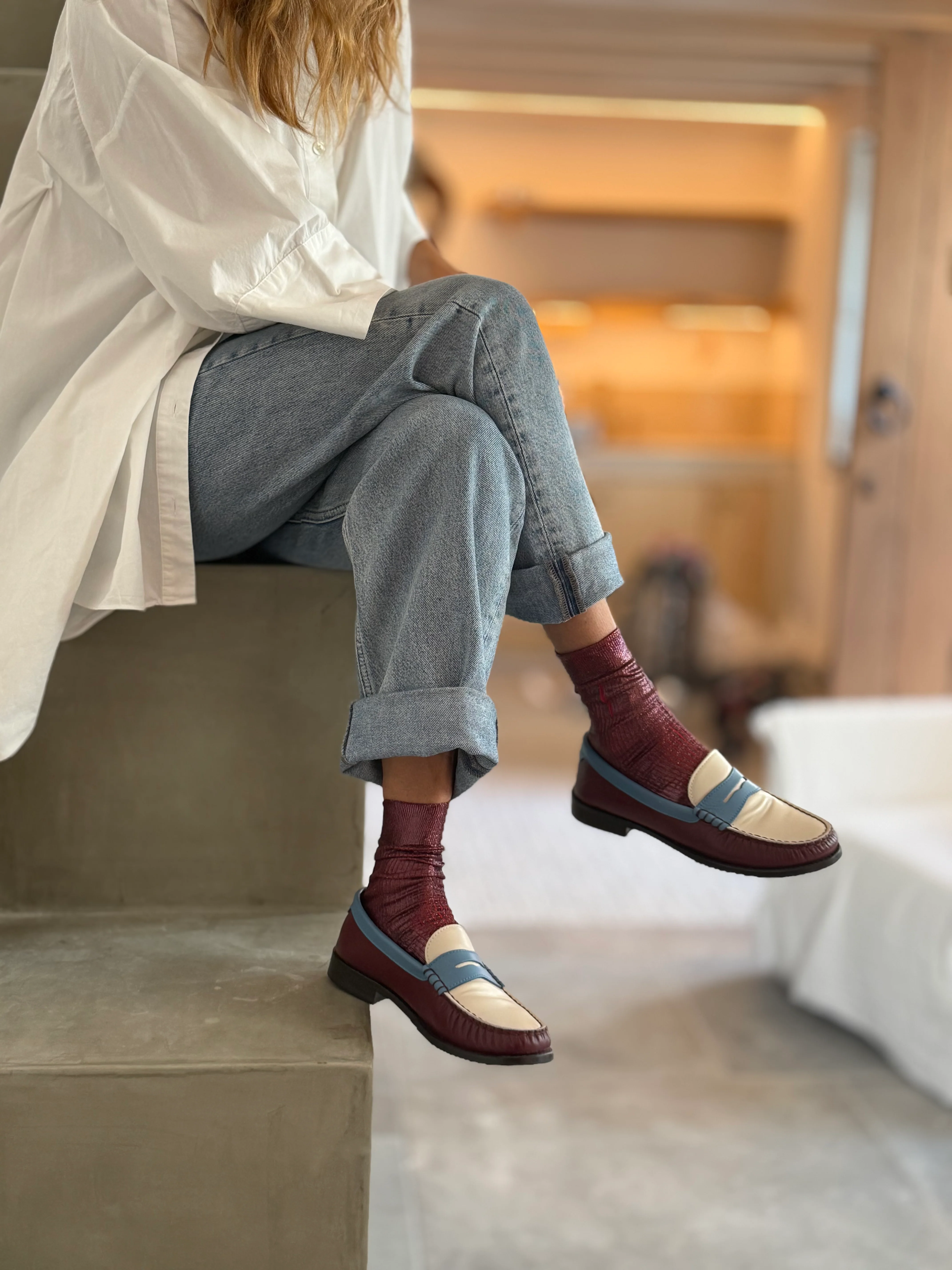The Three Shades Loafer Burgundy - Image 3
